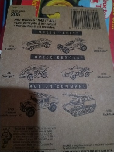 1992 Hot Wheels Treadator Col. #205 (Green) T23 - Picture 2 of 2