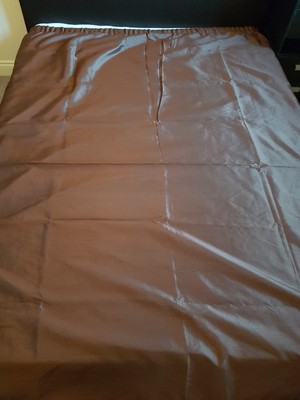 Brown Faux Silk Curtain 95 5in 63 5in Wilko 3 Inch Header Tape