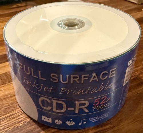 Pack 50 Miroirs 7081X50P 700 Mo CD-R 52x Full Face Imprimable 80min 50pcs CDR Pack - Photo 2/2