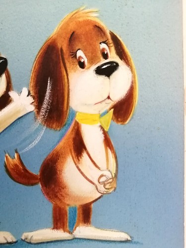 Vintage hand-drawn picture Two dogs are having a conversation. Are they beagle ? - Picture 4 of 7