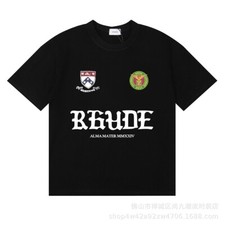 New Style RHUDE Men Women Printing Leisure Cotton Short Sleeve T-Shirt Polo S-XL
