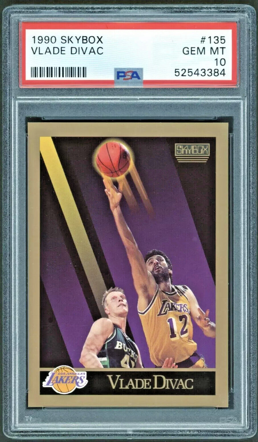 1990 Skybox Vlade Divac Rookie RC #135 PSA 10 Gem Mint Lakers New Slab