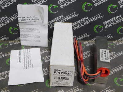 #ad NEW GEMS Sensors 26927 Flow Switch Piston Type Flow Switch 0.25 GPM Water 20VA $115.00