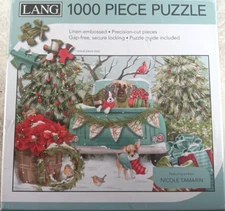 Merry Dogs 1000 Piece Jigsaw Puzzle with Poster by Lang Companies