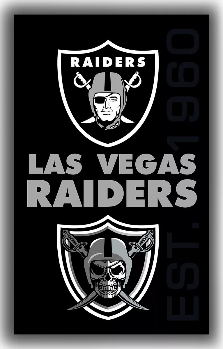 Las Vegas Raiders Football Team Super Flag 90x150cm 3x5ft Memorable Best  Banner