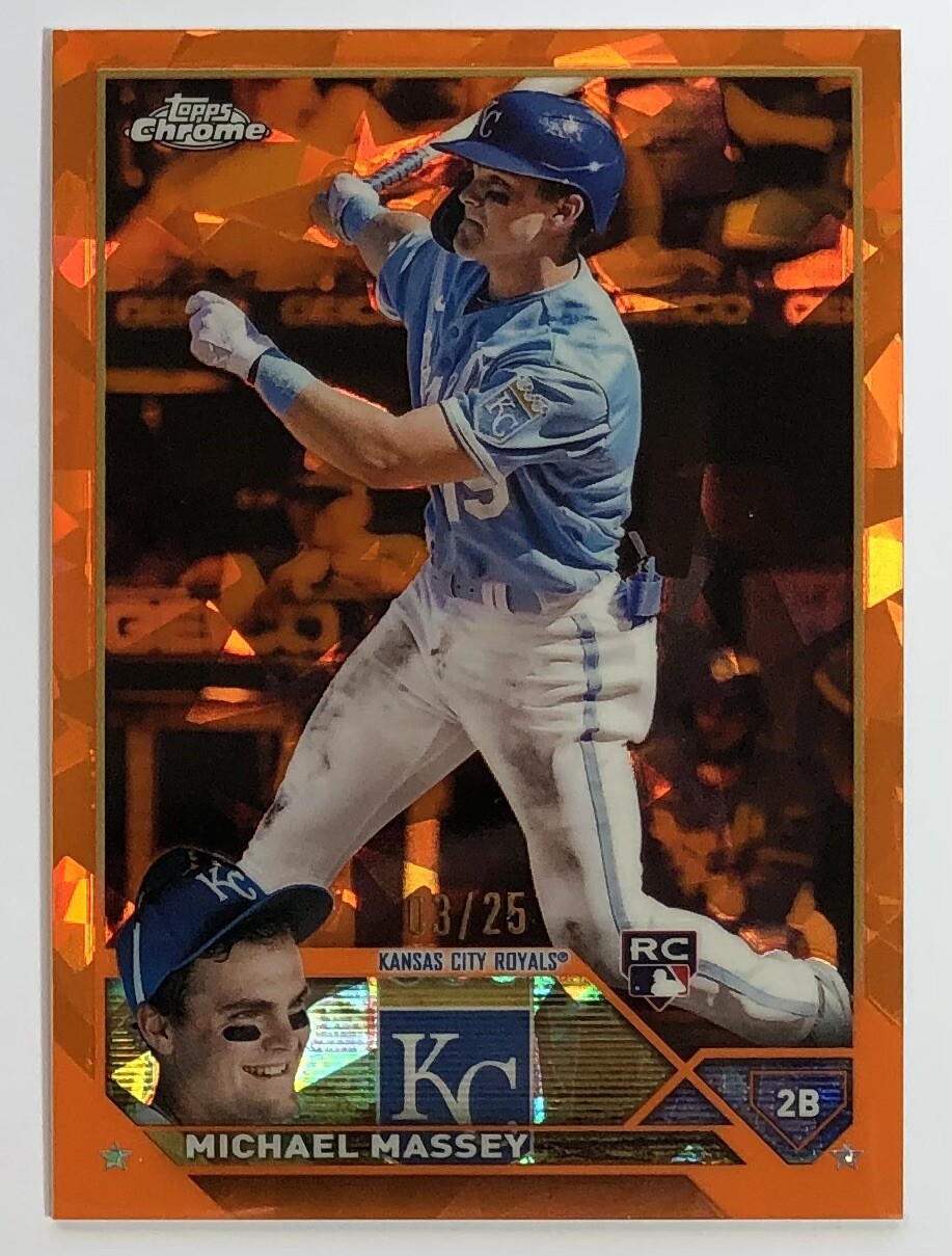 2023 Topps Chrome Sapphire Michael Massey Orange Sapphire 03/25