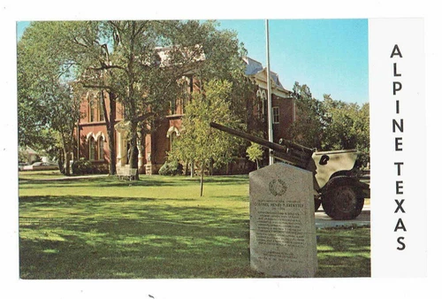 Brewster County Court House Alpine #TX Cannon #Postcard