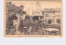 PPC Postcard NY New York City Waldorf-Astoria Roof Garden Sketch Style Image