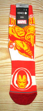 MENS STANCE MARVEL IRON MAN CREW SOCKS SIZE S 3/5.5