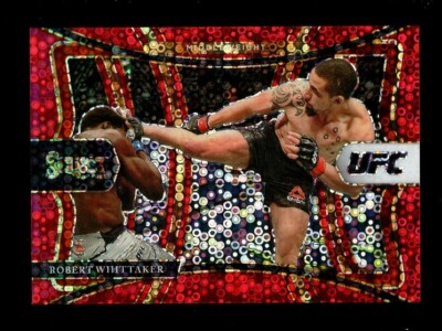2021 SELECT H2 UFC PREMIER RED DISCO PRIZM #107 ROBERT WHITTAKER 21/199