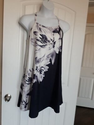 NWT ETCCY New 2XL Black/ White/purple Halter Dress W Gold Hardware | eBay