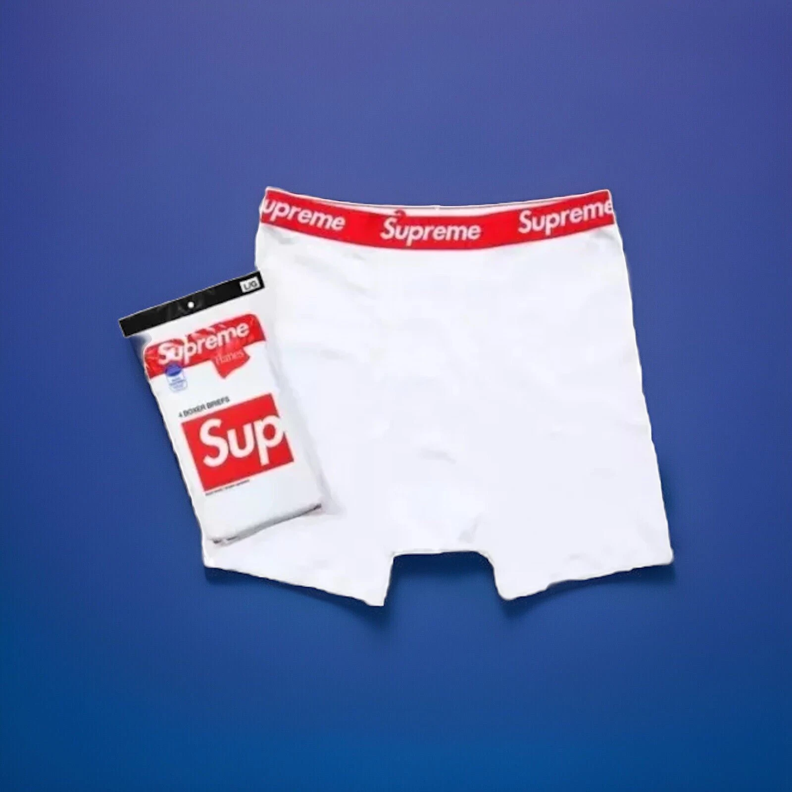 Boxer slip blanc Supreme x Hanes taille XL lot de 4 sous vêtements homme