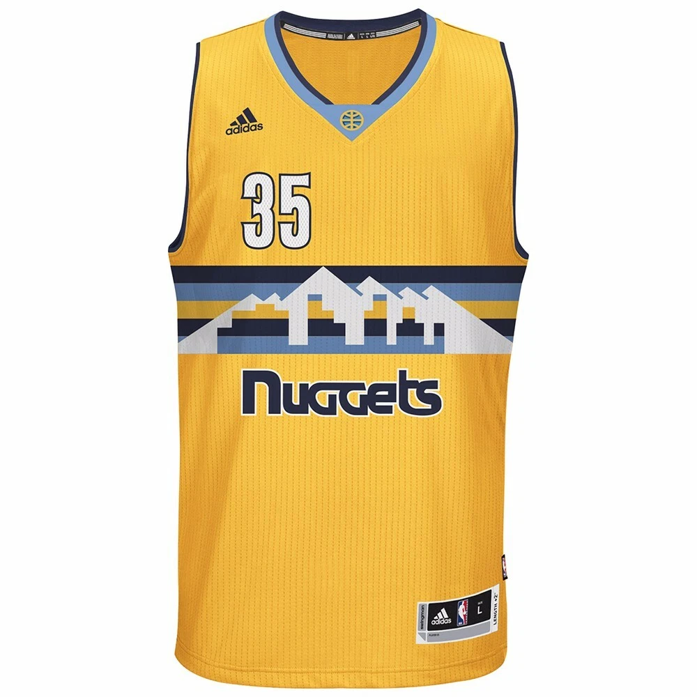 Nuggets white gold clearance jersey