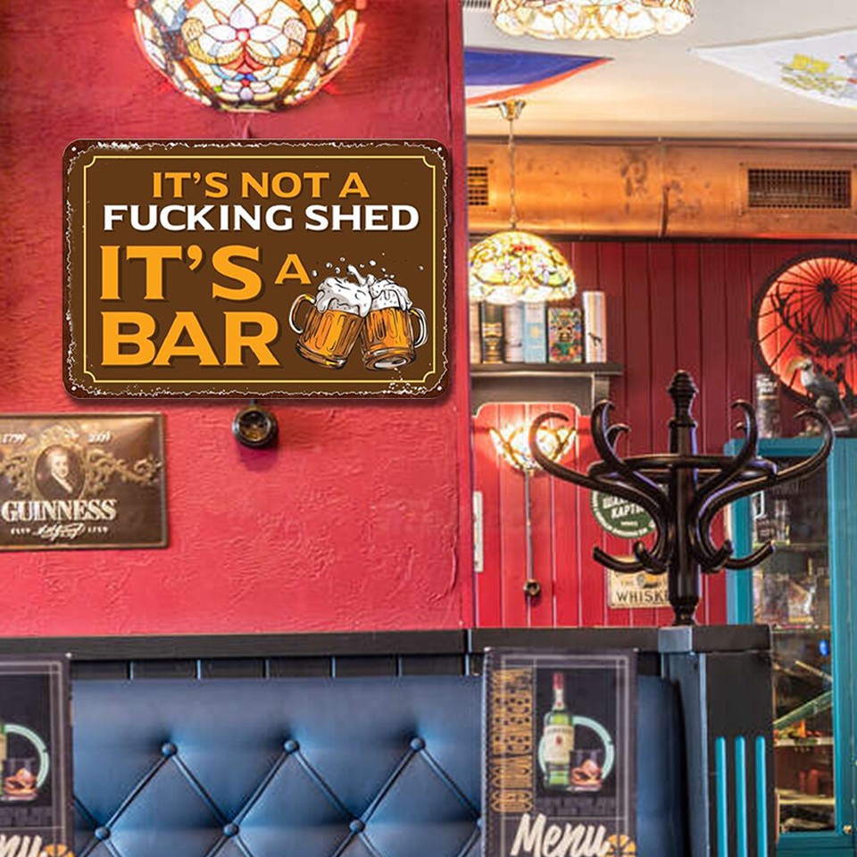 Vintage Metal Plate Business Sign Rectangular Iron Painting Wall Art