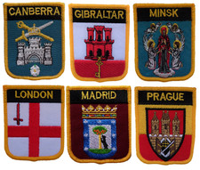 World Capital Cities Shield Embroidered Patches By Country