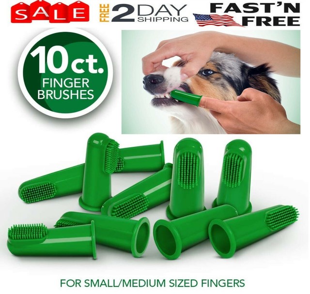Vets Best Finger Toothbrush for Dogs & Cats Teeth Cleaning & Bad Breath 10 Pack eBay