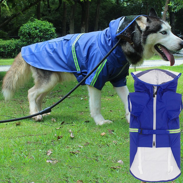 USA Dog Raincoat Waterproof Outdoor pet Doggie Rain Coat Rainwear