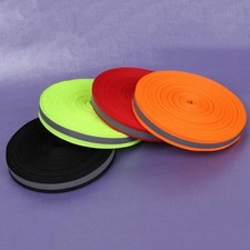 100m Sew on Reflective Belts High Visibility Webbing Strip Trims Safety Warning