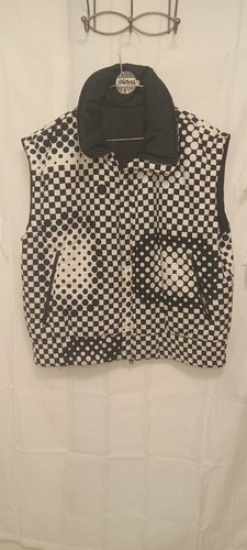 VINTAGE MISTRAL BLACK AND WHITE POLKA DOT AND CHECKER PATTERN VEST GOOD CLEAN - Afbeelding 1 van 24