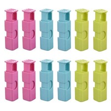 12 Pack Bread Bag Clips Easy Squeeze and Lock Food Storage Bag Clips