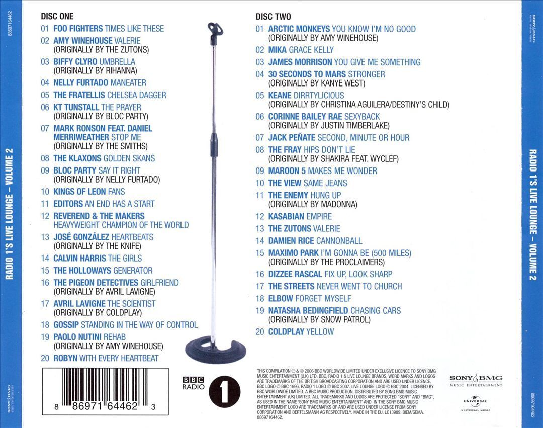 VARIOUS ARTISTS RADIO 1'S LIVE LOUNGE, VOL. 2 NEW CD VARIOUS ARTISTS RADIO 1'S LIVE LOUNGE, VOL. 2 NEW CD