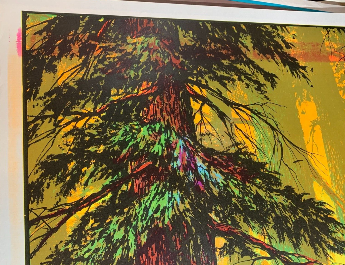 LOVE FOREST VINTAGE 1970's HIPPIE BLACKLIGHT POSTER By STAR CITY