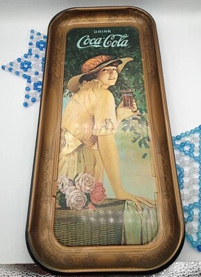 Vintage Reproduction 1972 Drink Coca Cola Metal Tin Tray