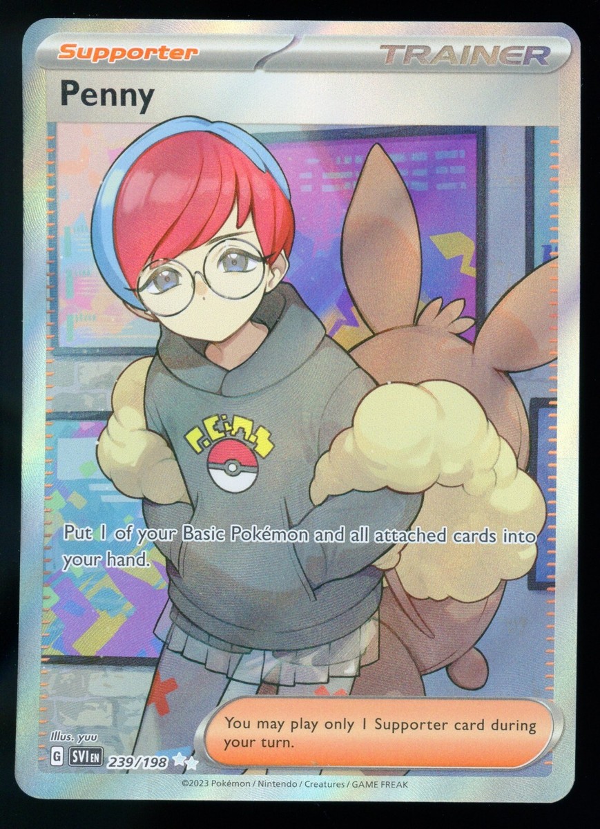 Penny 239/198 Ultra Rare Scarlet & Violet Base Set Full Art