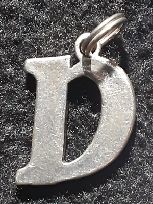 STERLING SILVER CHARM '' D '' FINE JEWELRY GRADUATION GIFT