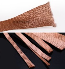 1-5M Shielded Copper Braided Expandable Sleeving Cable Wire Sheath 2-25mm Width