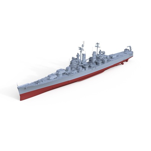 SSMODEL 1/1800 USS Pittsburgh CA-72 Baltimore-Klasse schwerer Kreuzer 1953 Vollrumpf - Bild 2 von 4