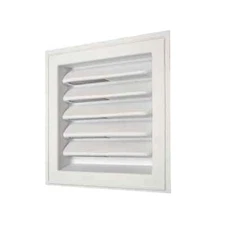 12 In. X 12 In. Plastic Wall Louver Static Intake Exhaust Vent in White