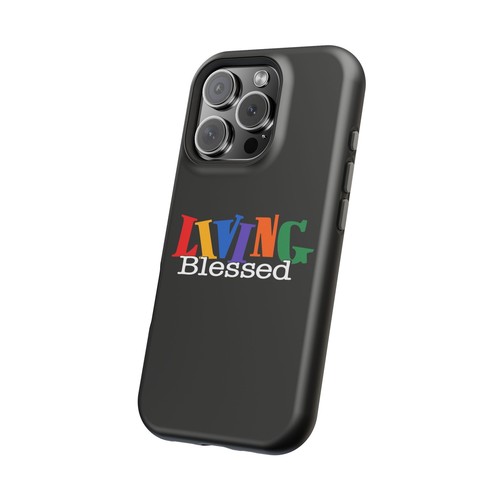 Magnetic Tough Cases - Colorful 'Living Blessed' Design, Phone Protection, Gift - 第 19/105 張圖片
