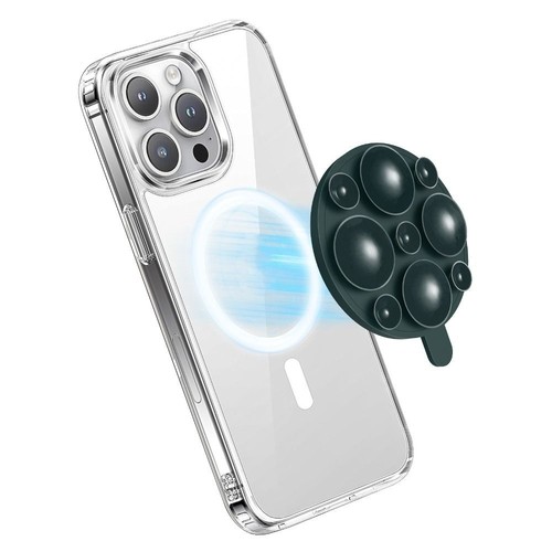 iPhone 15/14/13/12 Silicone Phone Sucker Pad Suction Magnetic Mount For Magsafe - Photo 9 sur 13