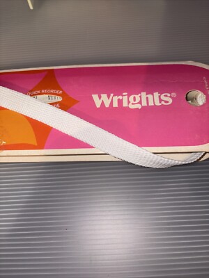 White Polyester TRIM Wrights VTG   S Like Many Yards