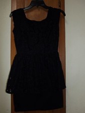 ONE CLOTHING Sleeveless Sexy Black Lace Outer Layer Dress - Size Small