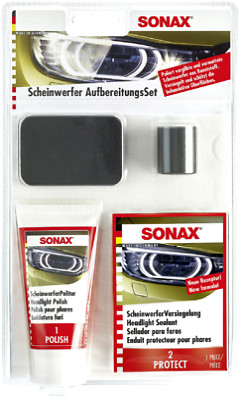 SONAX 04059410 Scheinwerfer AufbereitungsSet 85 ml PE-Tube / Folienbeutel