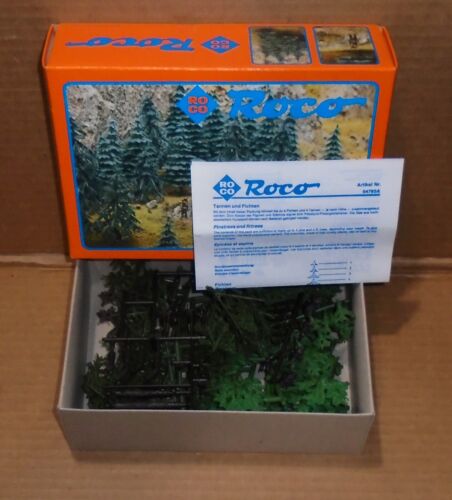 : Roco HO Trains ... "Roco HO (4) Pine and (4) Fir Trees Kit" NIB #04783A