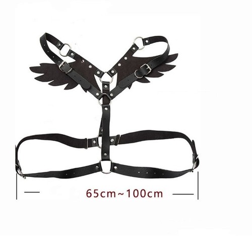 Gothic Garter Waistband Waist Belt Angel Wing Leather Harness Gothic Vitality - Picture 2 of 8