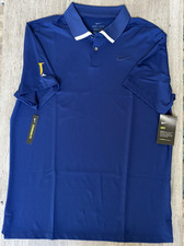 Nike DRI-FIT Standard Fit Mens Navy Blue Medium Golf Polo-Brand New with TAgs