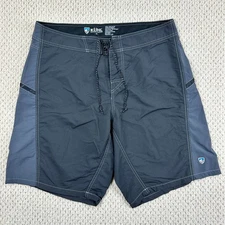 Kuhl Mutiny Shorts Mens 36 Carbon Board Shorts Hybrid Surf Swim Beach Hike Trail