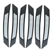 6Pcs Car Reflective Trim Side Marker Stickers, Door Reflector Guard, white