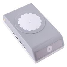Paper Punches 2Inch Scallop Circle Gray Metal Craft Punch Stackable Lock