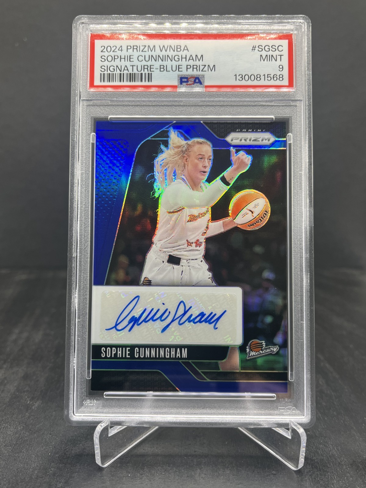 2024 Panini Prizm WNBA Sophie Cunningham Autograph Auto Blue 06/75 PSA 9 #SG-SC