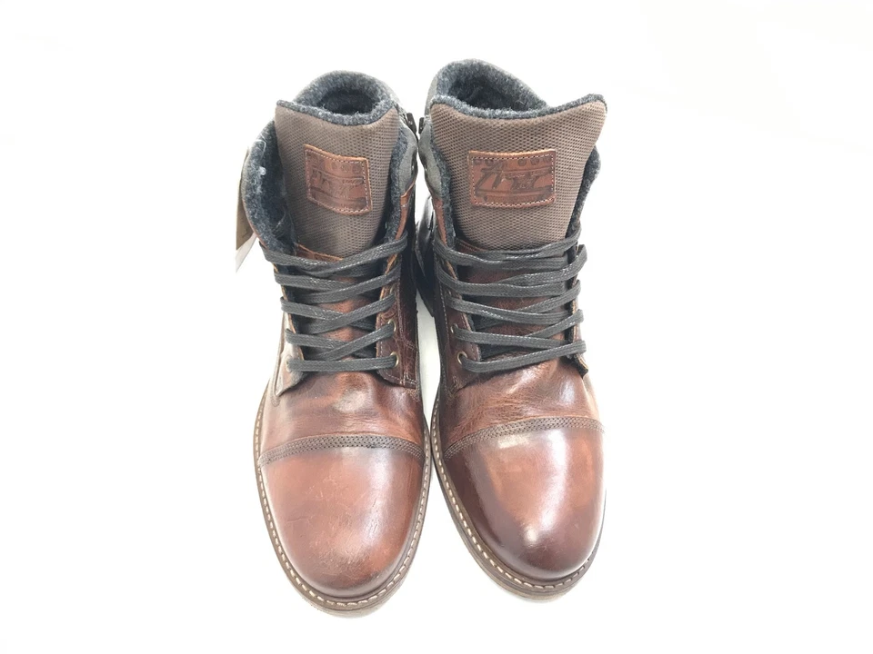 BullBoxer Herren Stiefel Stiefeletten Boots Leder Freizeit Comfort Braun Gr 44 - Bild 3 von 4