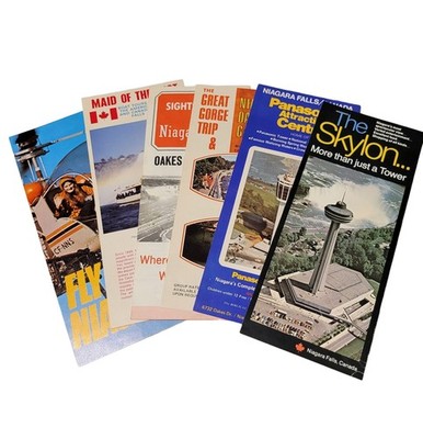 Vtg 1975 Niagara Falls Canada Brochures Lot of 6 Skylon Fly Panasonic Tours Maid