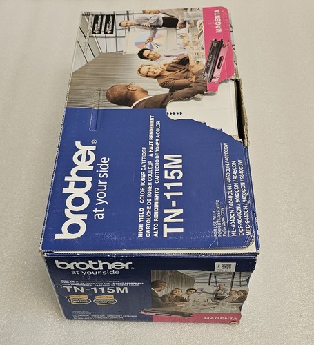 Original OEM Brother TN115M High Yield Magenta Toner Neu Versiegelt Tasche Offene Box - Bild 3 von 5