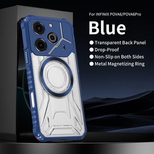 For Tecno Pova 6 Pro Luxury Shockproof Anti-slip Hybrid Armor Clear Case Cover - 第 9/18 張圖片