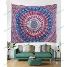 Indian Home Decor Handmade Mandala Boho Art Beach Tapestry Table Cover Cotton
