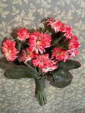 Vintage Dahlia Corsage with Millinery 12 Flowers 5-1/2 x 3-1/2"